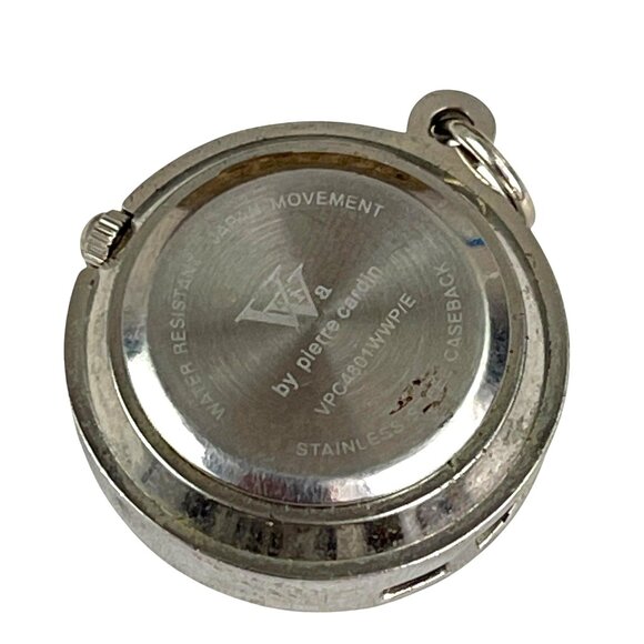 Pierre Cardin Quartz Pocket Watch With Floral Design Stainless Steel & Resin Cas - Picture 4 of 5